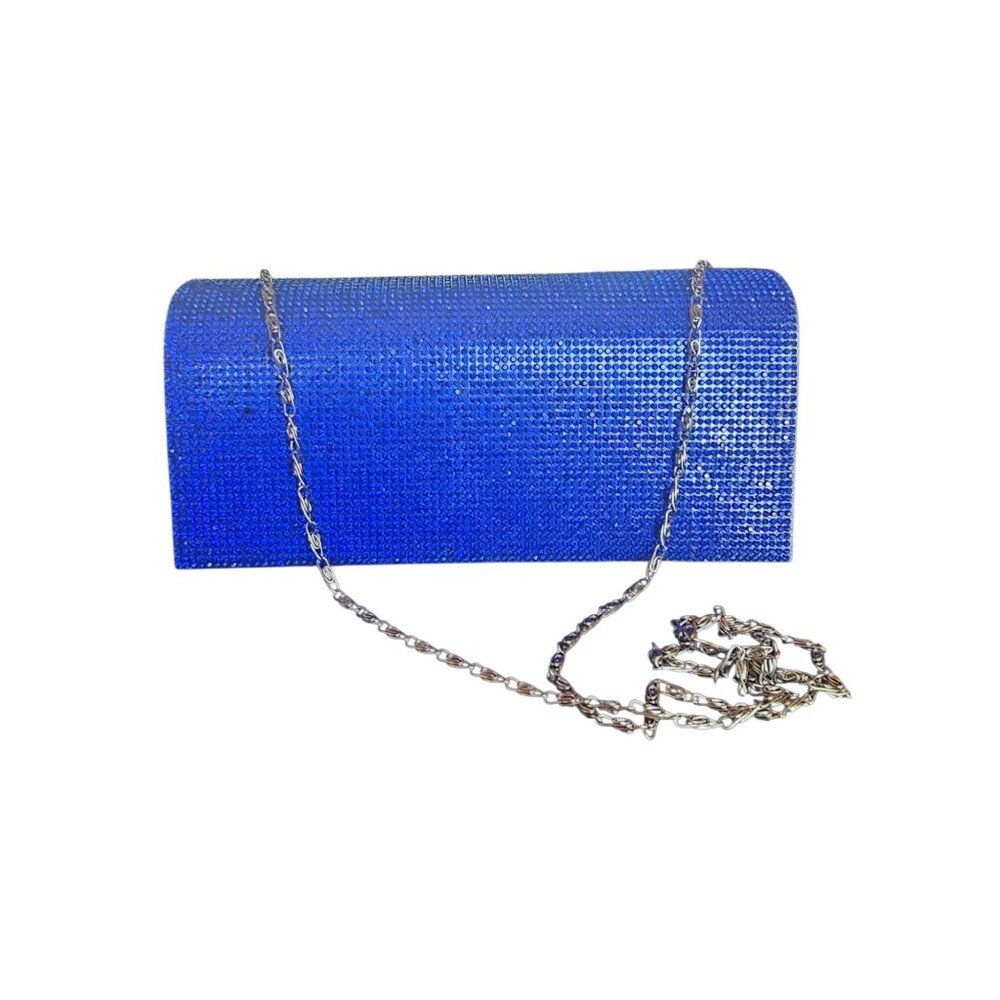Royal Blue Crystal Clutch